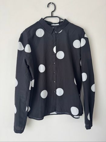 👚 chemisier noir à pois - cache-cache - taille 3 - bon état