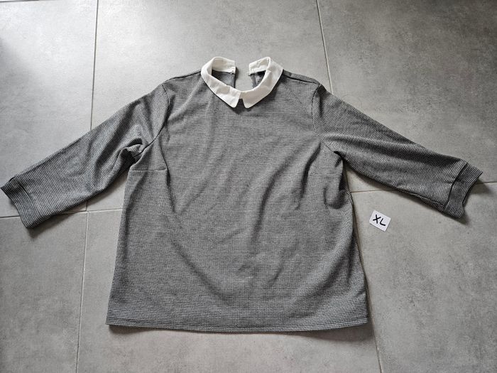 Pull avec col chemise femme taille XL - photo numéro 1