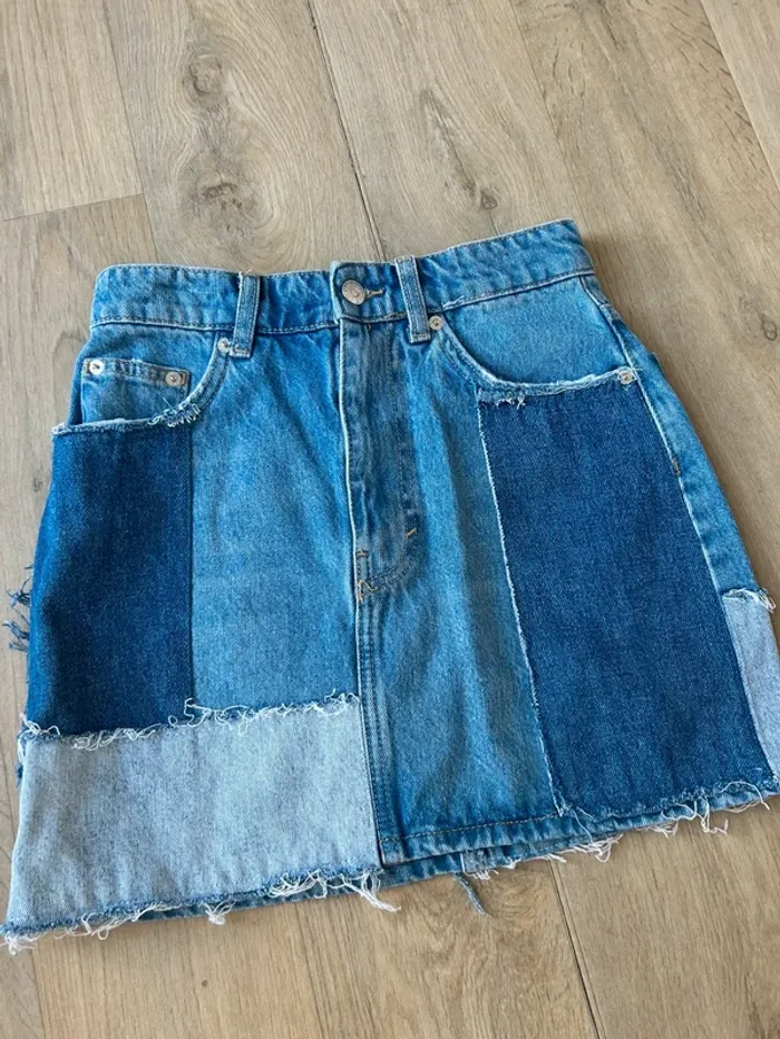 Jupe en jean taille haute - photo numéro 2