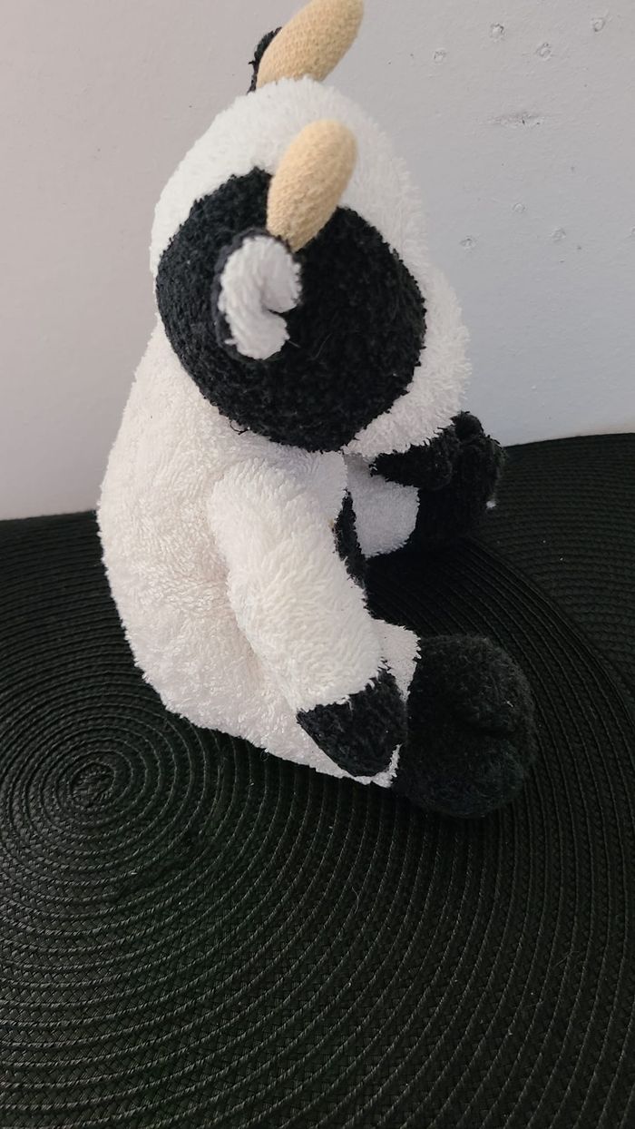 doudou vache noir et blanc lazy daisy - photo numéro 3