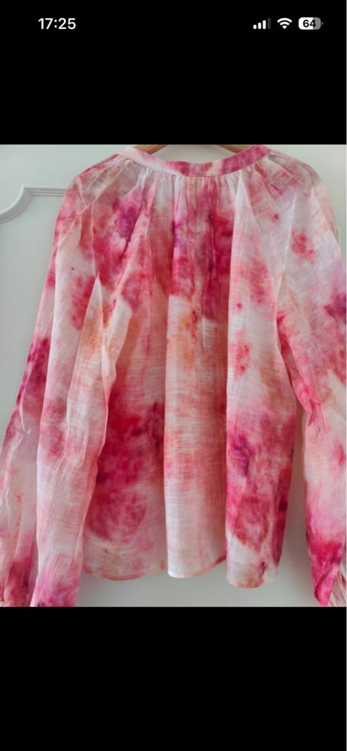 Chemise blouse dégradé rose - photo numéro 4