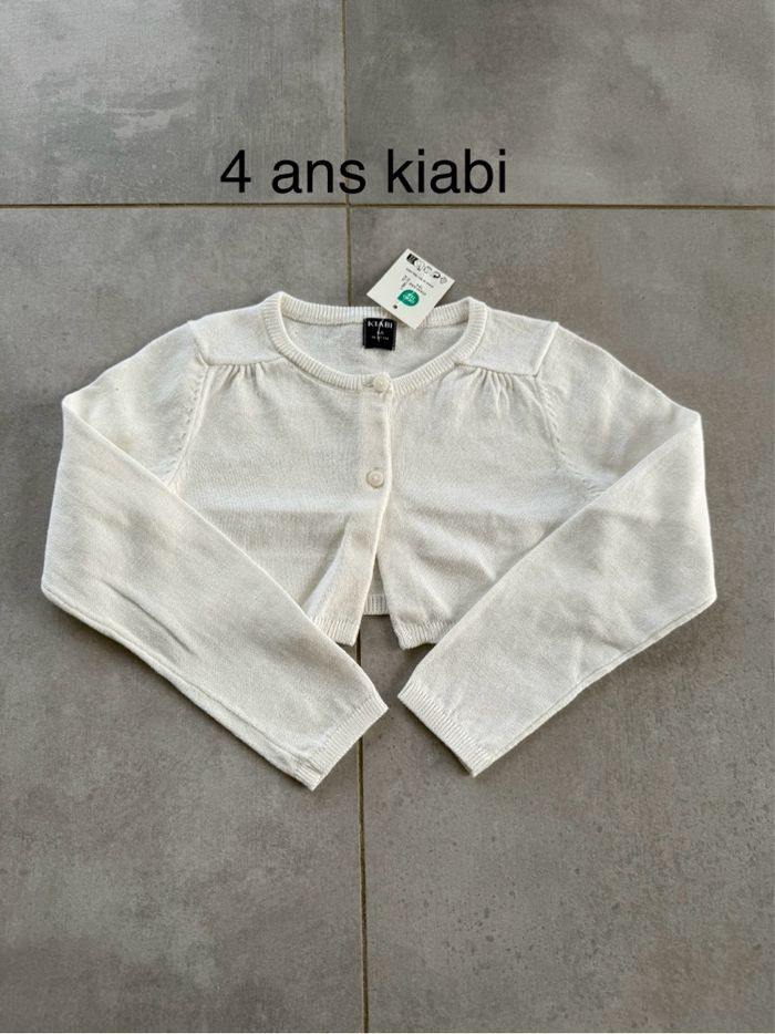 Gilet court / boléro 4 ans écru Kiabi