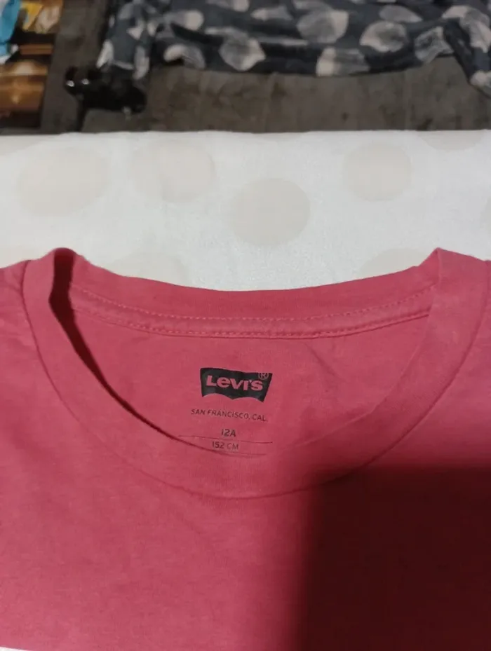 Tee shirt manches courtes fille Levi's taille 12 ans blanc pailleté - photo numéro 4