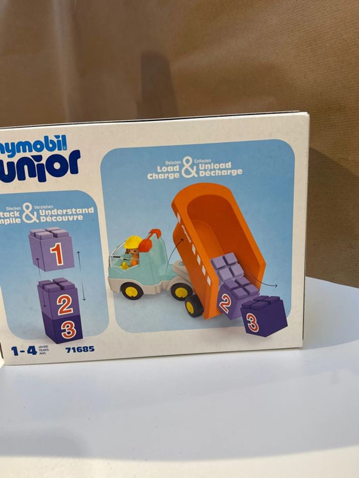 Playmobil junior 123 réf 71685 camion benne - photo numéro 3