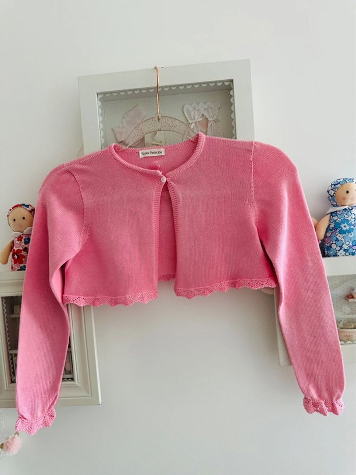 Boléro / gilet rose