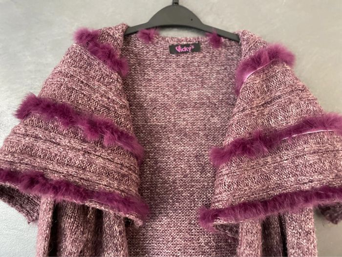 Gilet long femme violet - photo numéro 14