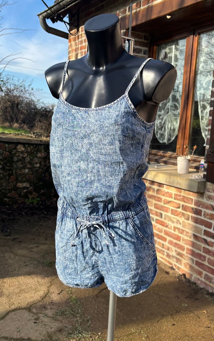 💙 Combishort effet jean – Taille 32 (XXS) - photo numéro 2