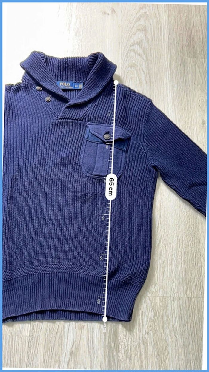 Pull col roulé Ralph Lauren Vintage Bleu marine Taille S - photo numéro 4