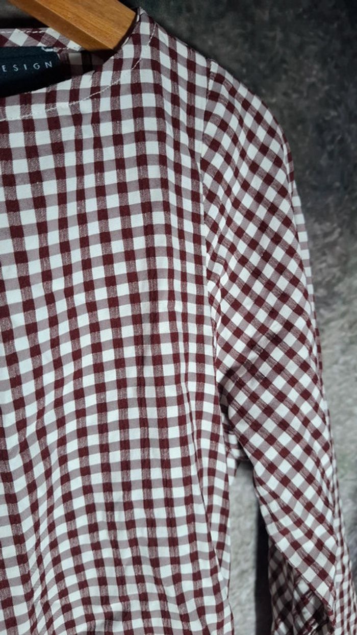 Top vichy marron - photo numéro 3