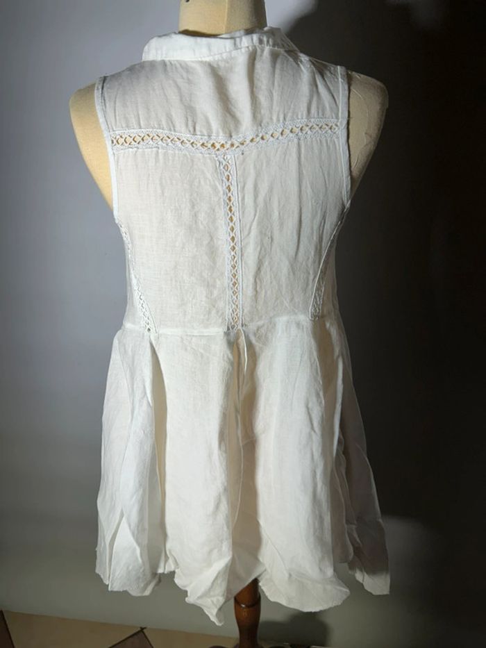 Robe blanche en lin - photo numéro 5