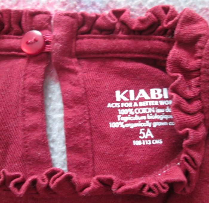 Blouse bordeaux KIABI 5 ans - photo numéro 2