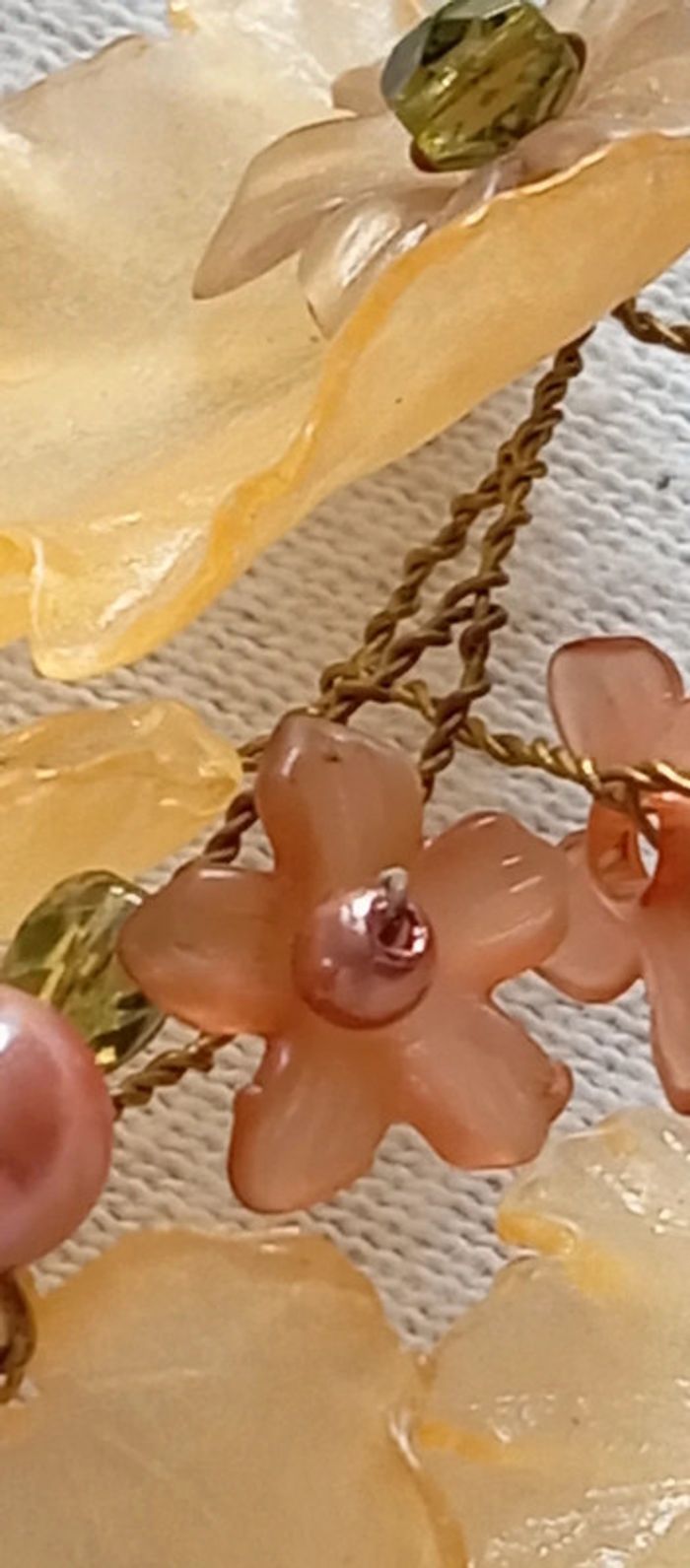 Collier feuilles et fleurs vintage - photo numéro 8