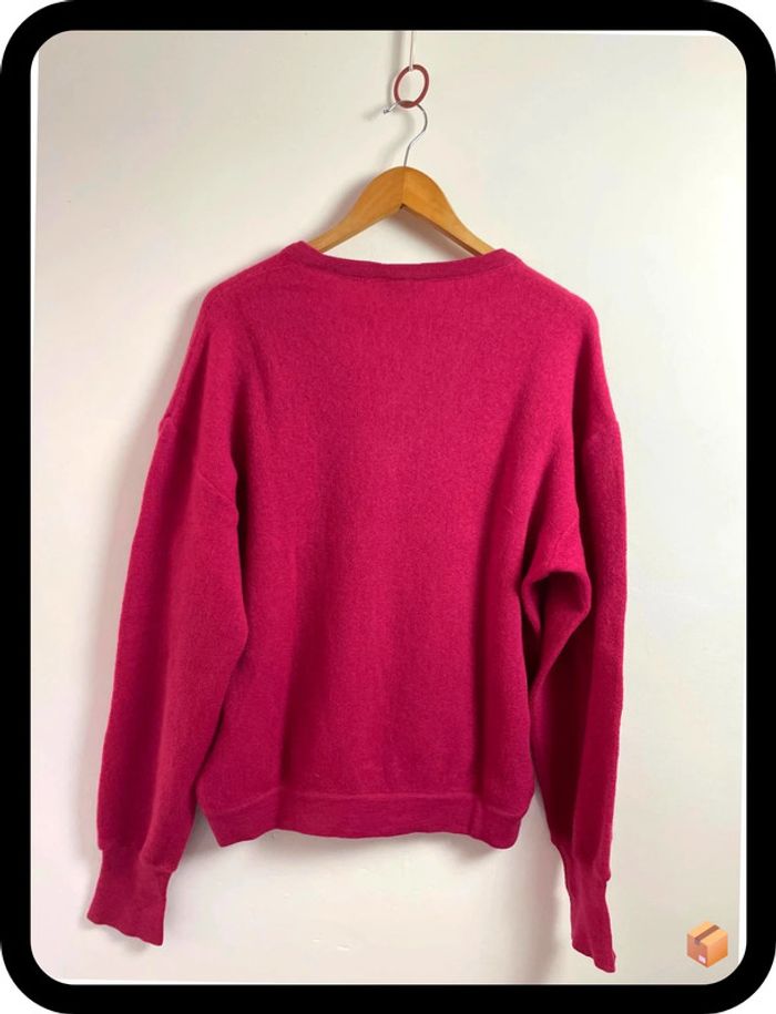Pull Lacoste vintage – Taille 5 – Fuchsia – 100 % laine – Homme - photo numéro 5