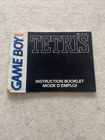 Notice Tetris Nintendo Game Boy FAH-1