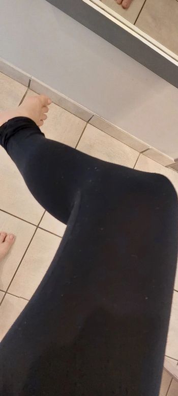 Legging noir opaque bershka m