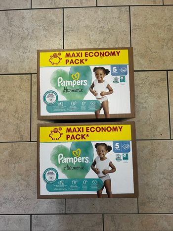 [-25% code SABLIER25] 140 couches Pampers Harmonie taille 5