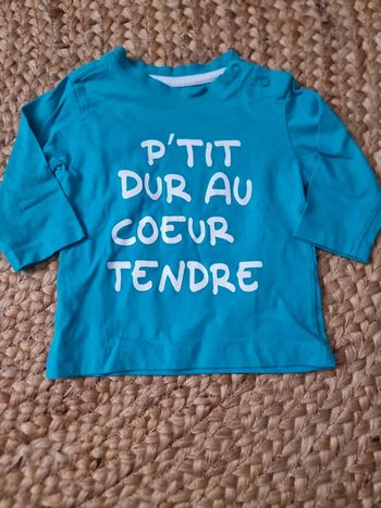 Tee-shirt manches longues bleu kimboloo