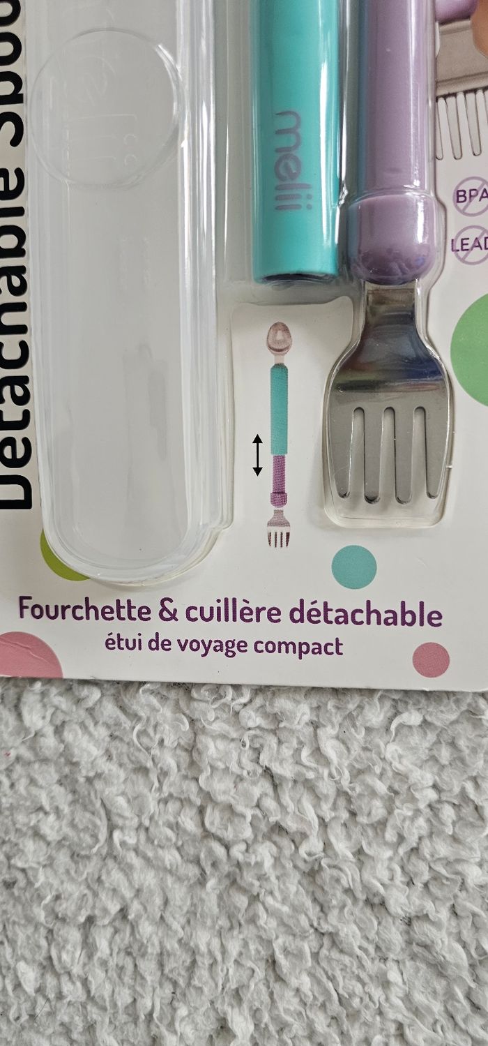 ​🍴 Ensemble Cuillère & Fourchette Détachables - Melii (Neuf) - photo numéro 3