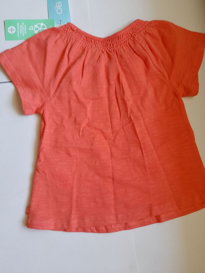 T-shirt orange Obaibi "just happy" - photo numéro 2