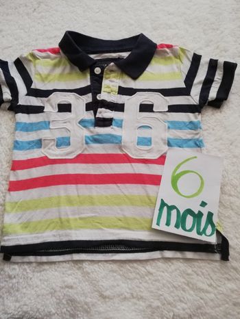 Polo manche courte à rayures garçon 6 mois H et M