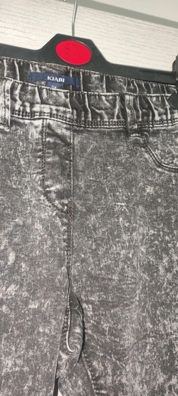 Jegging effet délavé noir gris - photo numéro 2