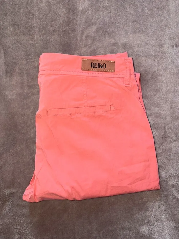 Pantalon rose corail femme Reiko taille 34 en très bon état - photo numéro 8
