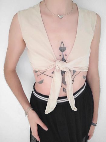 Crop-top à nouer beige / Primark - 36/S à 38/M