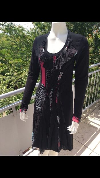 Robe longue noire manche longue taille 36