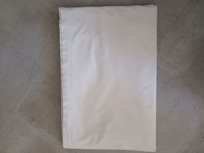 Drap plat blanc pour lit 2 personnes