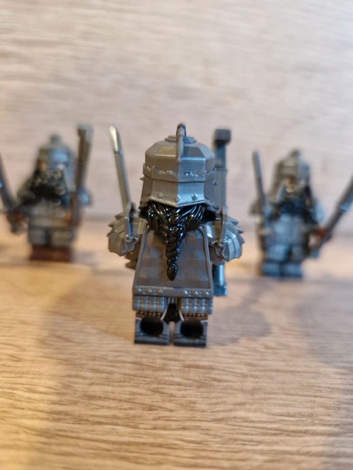 Figurines type lego 4 Guerriers Nains seigneur des anneaux - photo numéro 4