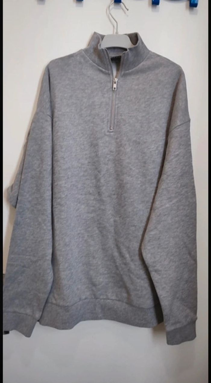 Sweat gris oversize, XS, ASOS design