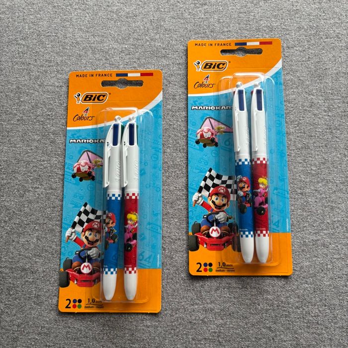 2 x 2 BIC 4 couleurs Mariokart (NEUF)