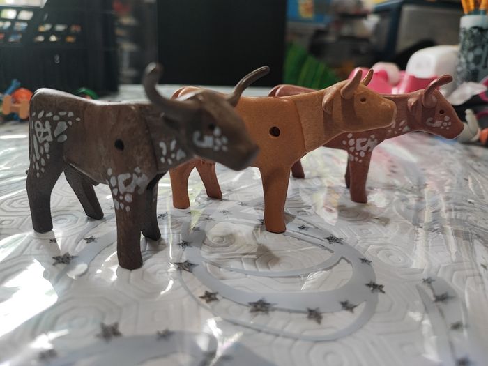 Playmobil 3 Longhorn vache boeuf - photo numéro 5