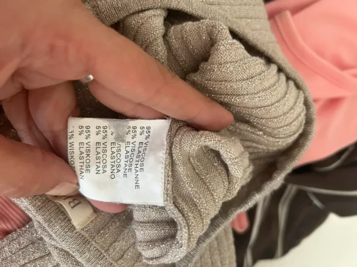 Belcci pull t-shirt maille haut à paillettes argenté taille 36 - photo numéro 8