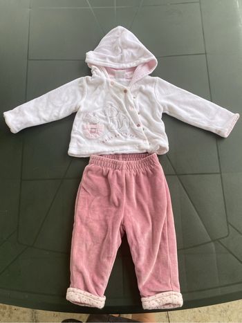 Ensemble chaud hiver fille 6 - 9 mois