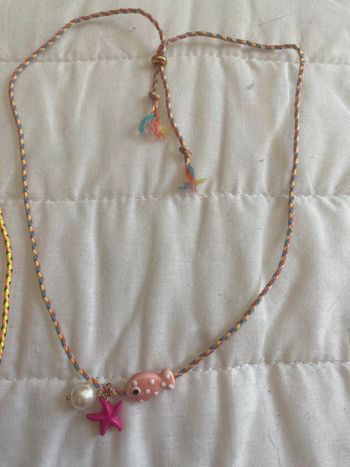 Collier poisson étoile de mer et perle