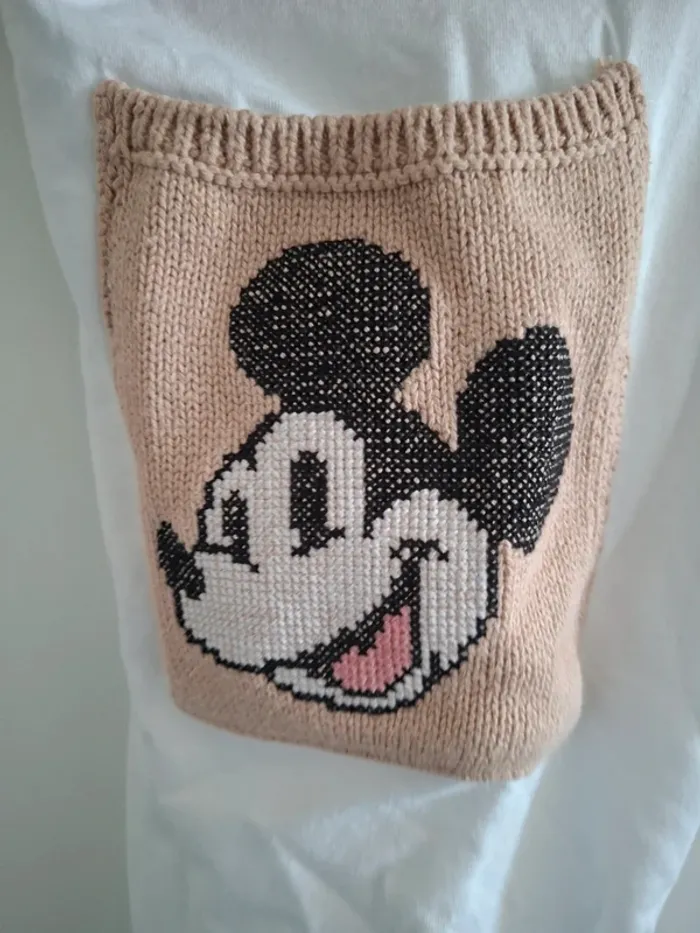 T-shirt Dismey Mickey blanc - Stradivarius - Neuf - Taille L - 100% coton - photo numéro 3