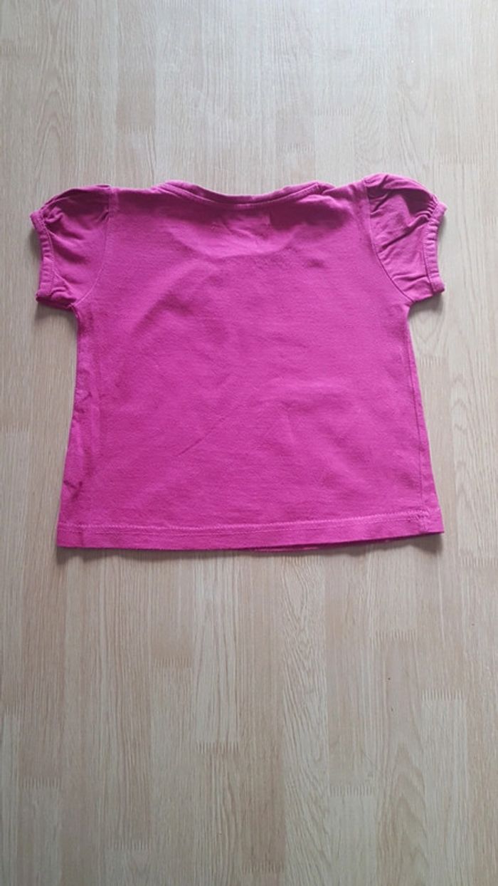 Tee shirt manches courtes rose 4 ans - photo numéro 4