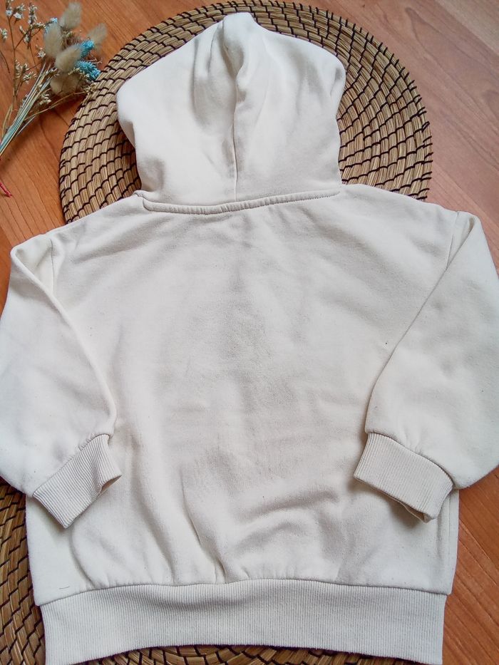 Ensemble crème legging côtelé+ sweat à capuche Primark taille 3 ans - photo numéro 5