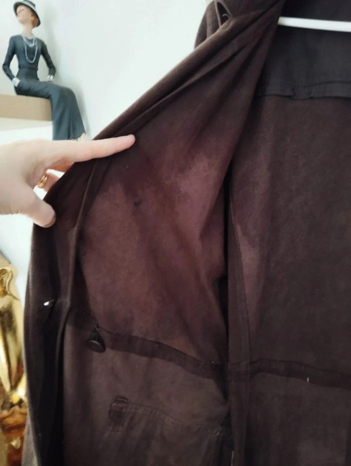 🍫 Trench En Daim Couleur Chocolat Kookaï T38/40🍫 - photo numéro 14