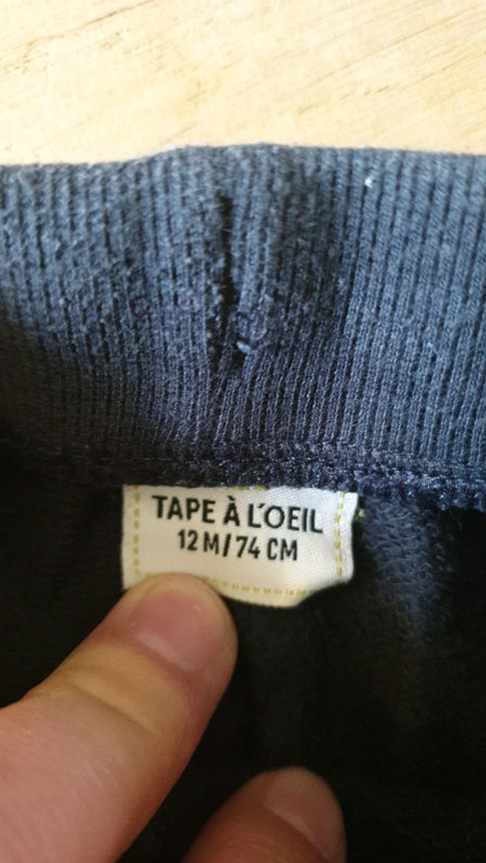 Short bleu marine 12m tape à l'œil - photo numéro 3