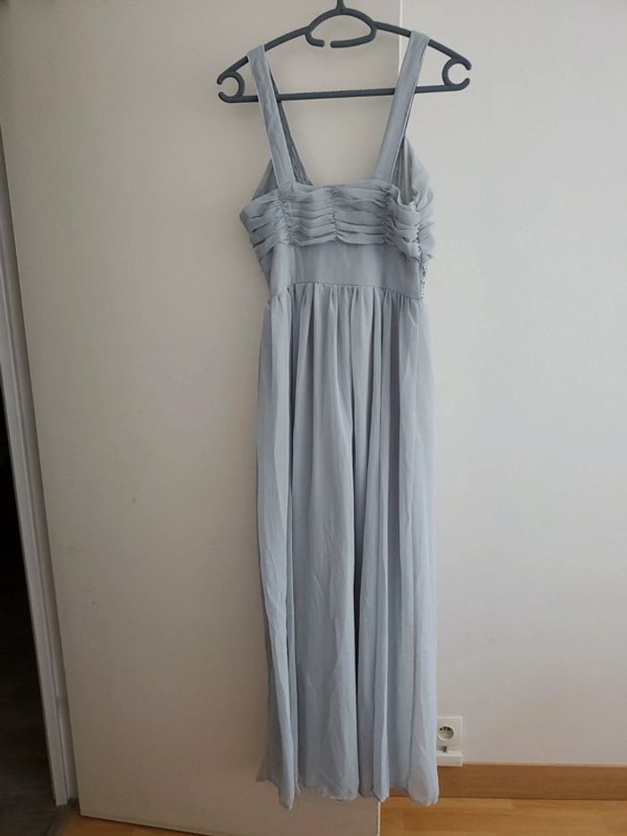 Robe longue à bretelles grise argenté T36 - photo numéro 3