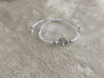 Bracelet arbre de vie cordon blanc