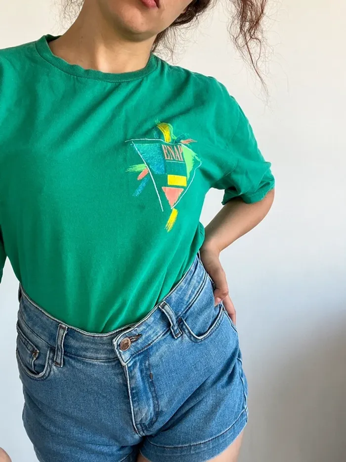 Tee shirt vintage vert taille M/L 🌴 - photo numéro 5