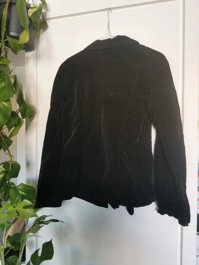 Veste noire touché velours Helena Sorel - photo numéro 2