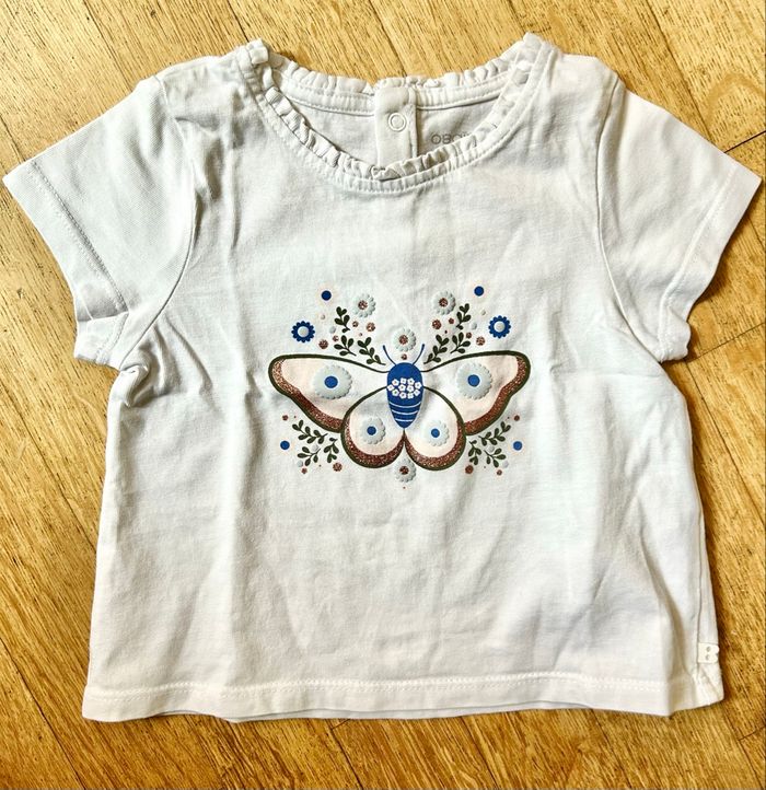 Lot de 4 t-shirts Obaïbi - Fille - 12 mois - TBE - photo numéro 2