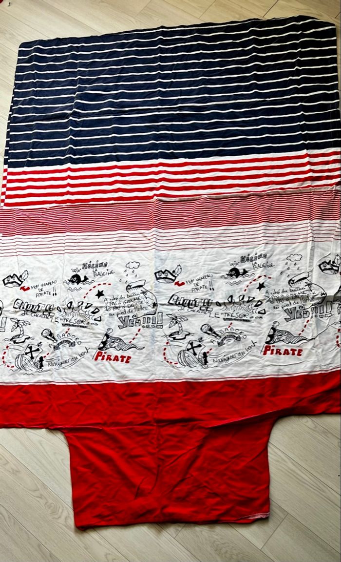 Housse de couette + taie d’oreille enfant thème pirate - photo numéro 4