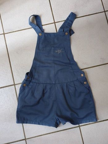 Salopette short bleue