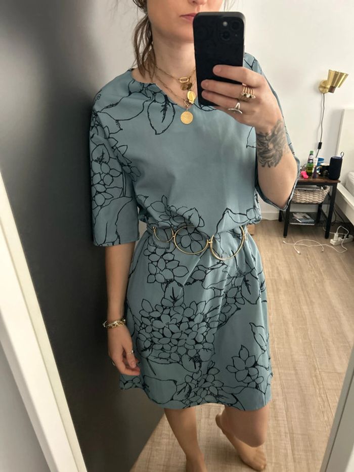 Robe bleu large taille s