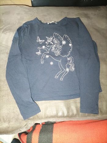 Tee shirt fille licorne